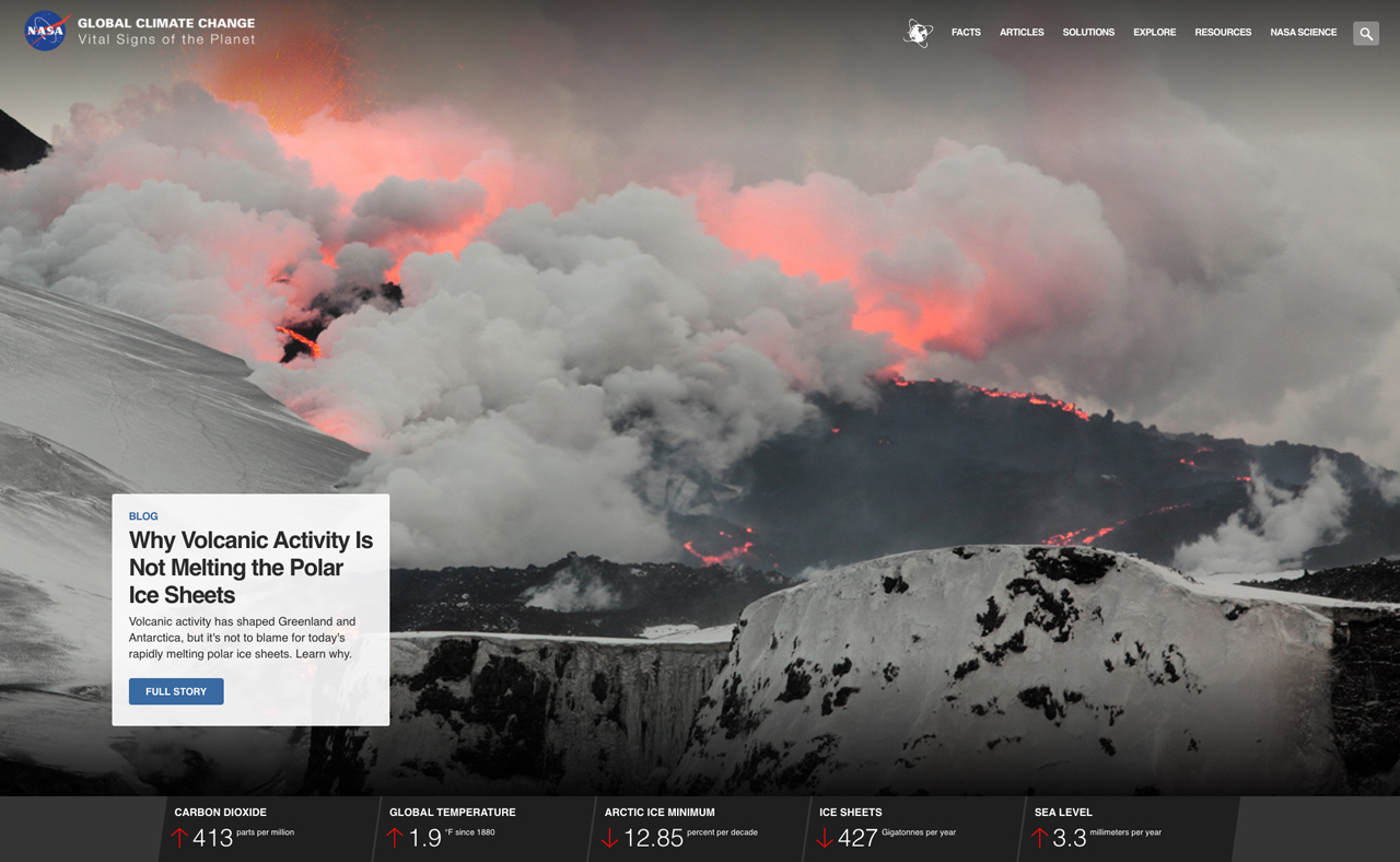NASA Global Climate Change homepage